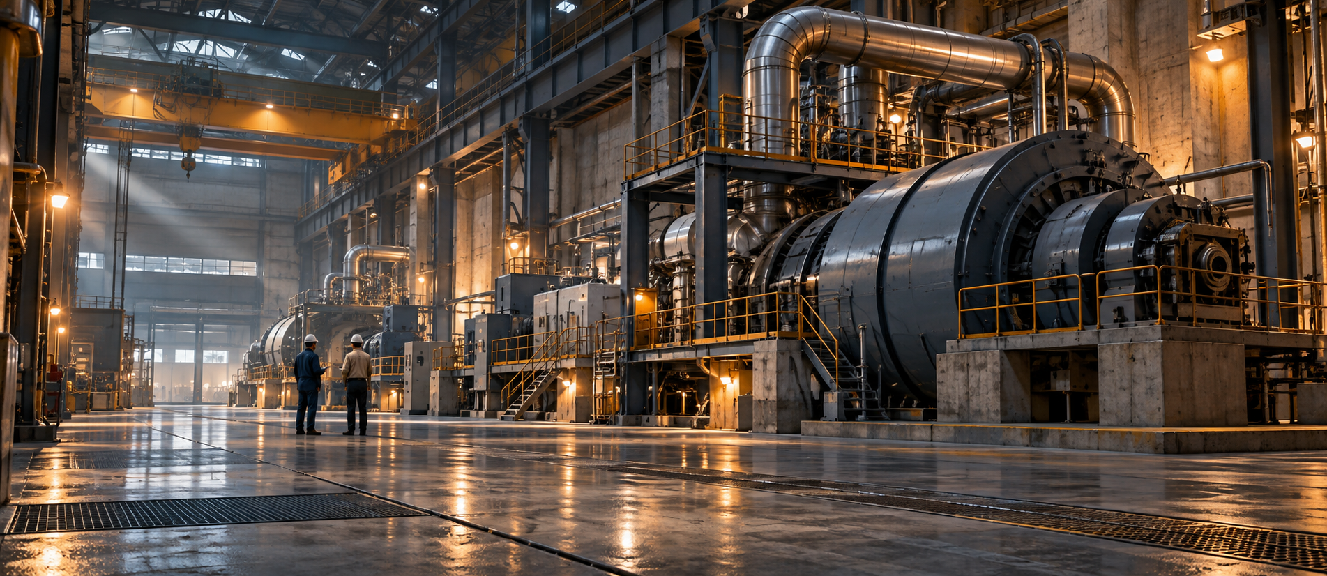 Professionals collaborating in an industrial training environment